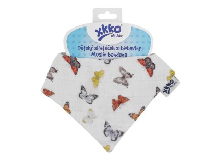 Dětský slintáček XKKO Organic - Butterflies
