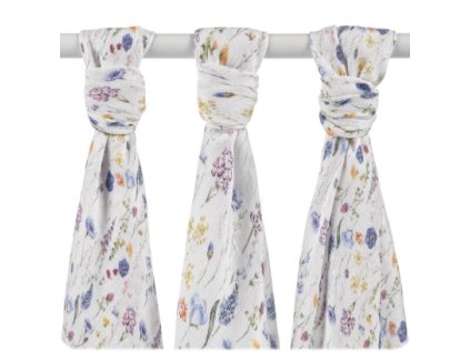 Bambusové pleny XKKO BMB 70x70 - Flowers&Birds Boys MIX 3ks