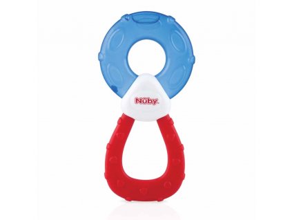 NUBY Kousátko chladící s destilovanou vodou 3m + modro-červená