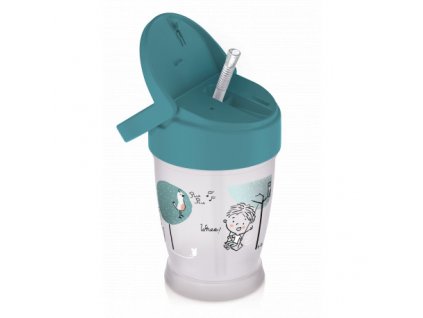 LOVI Hrníček se slámkou LOVELY JUNIOR 250 ml kluk