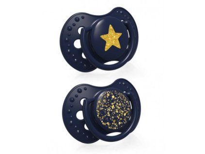LOVI Dudlík silikonový dynamický Stardust 6-18m 2ks