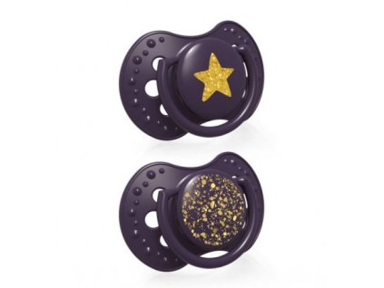 LOVI Dudlík silikonový dynamický Stardust 6-18m 2ks