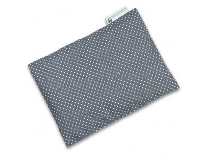 Babyrenka nahřívací polštářek z pohankových slupek s povlakem 20x14 cm Dots grey