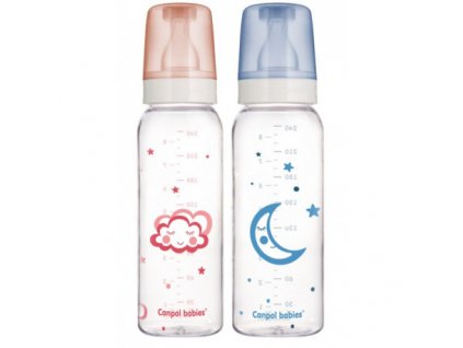 Canpol babies Lahev skleněná s úzkým hrdlem NIGHT DREAMS 240ml