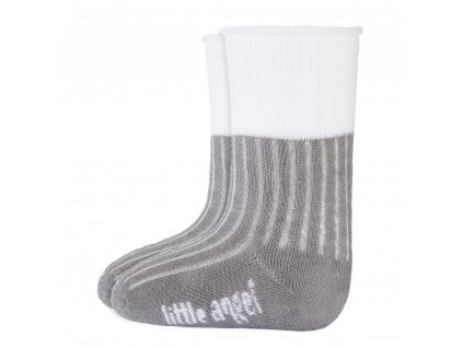 Ponožky froté Outlast® - tm.šedá/bílá Velikost: 20-24 | 14-16 cm