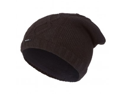 Čepice pletená spadlá vlnky Outlast ® - černá Velikost: 5 | 49-53 cm