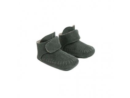 LODGER Capáčky kožené Walker Moccasin Gunmetal 15-18m