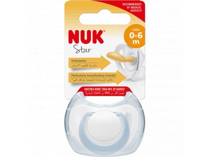 NUK Dudlík Star latexový dudlík 0-6 m. mix barev