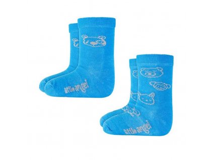 Ponožky dětské set obrázek Outlast® - modrá Velikost: 15-19 | 10-13 cm