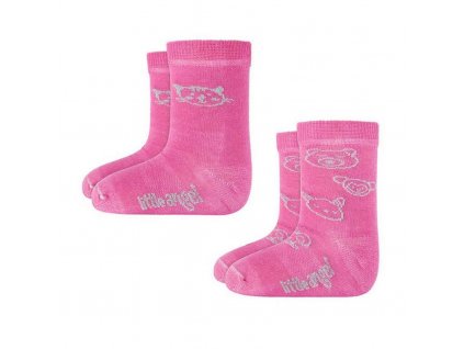 Ponožky dětské set obrázek Outlast® - růžová Velikost: 15-19 | 10-13 cm
