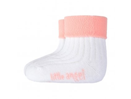 Ponožky froté Outlast® - bílá/sv.růžová Velikost: 15-19 | 10-13 cm