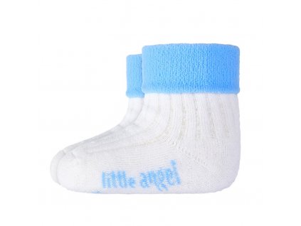 Ponožky froté Outlast® - bílá/sv.modrá Velikost: 15-19 | 10-13 cm