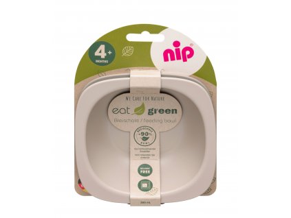 NIP GREEN line miska, 2ks, grey/brown