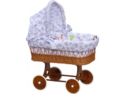 Košík pro miminko s boudičkou Scarlett Kulíšek - šedá
