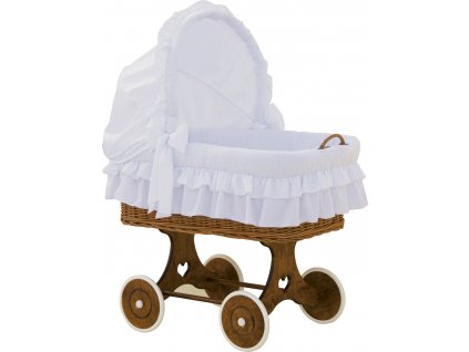 Košík pro miminko s boudičkou Scarlett Martin - bílá