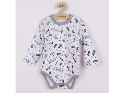 Kojenecké body s dlouhým rukávem New Baby Music 80 (9-12m)