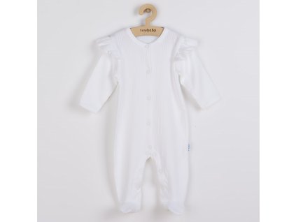 Kojenecký bavlněný overal New Baby Practical bílý holka 92 (18-24m)