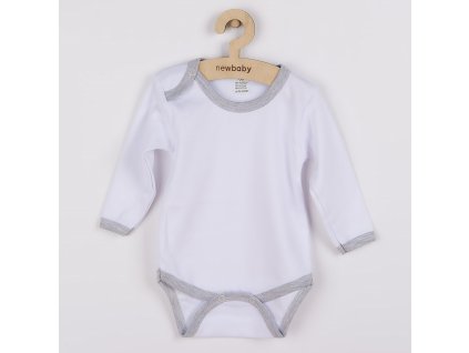 Kojenecké body New Baby s šedým lemem 74 (6-9m)