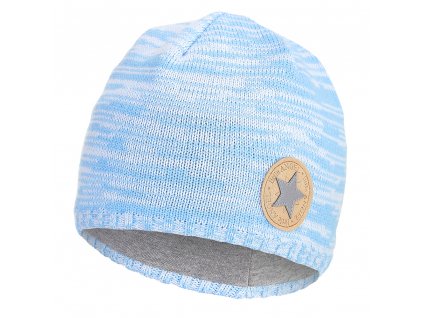 Čepice pletená hladká Outlast ® - sv.modrá melír Velikost: 3 | 42-44 cm