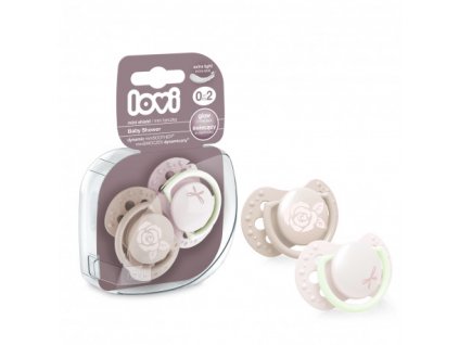 LOVI Mini dudlík BABY SHOWER 0-2m 2ks holka