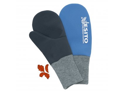 ESITO Palcové rukavice softshell DUO - 2 - 3 roky / modrá