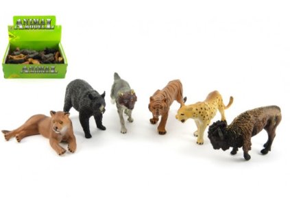 Zvířátka safari ZOO plast 10cm mix druhů 24ks v boxu