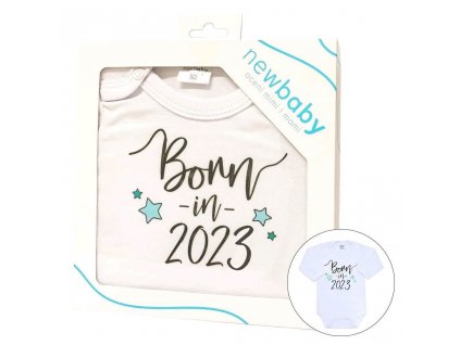 Body s potiskem New Baby Born in 2023 - dárkové balení 62 (3-6m)