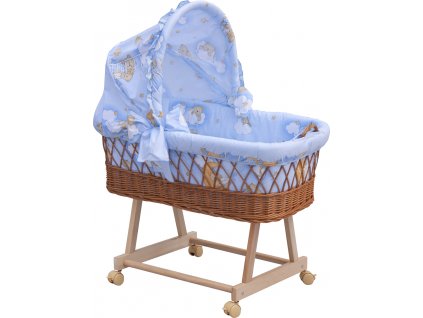 Košík pro miminko s boudičkou Mráček - modrá