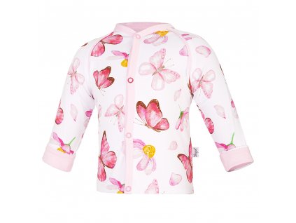 Kabátek podšitý Outlast® - růžový motýl/růžová baby Velikost: 62-68