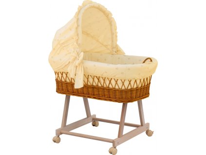 Košík pro miminko s boudičkou Méďa - béžový