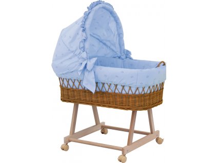 Košík pro miminko s boudičkou Méďa - modrý