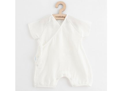 Letní kojenecký mušelínový overal New Baby Soft dress béžová 68 (4-6m)