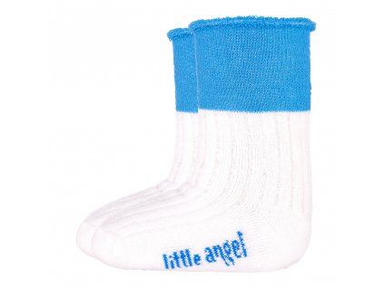 Ponožky froté Outlast® - bílá/modrá Velikost: 10-14 | 7-9 cm