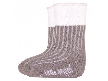 Ponožky froté Outlast® - tm.šedá/bílá Velikost: 15-19 | 10-13 cm