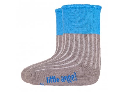 Ponožky froté Outlast® - tm.šedá/modrá Velikost: 20-24 | 14-16 cm