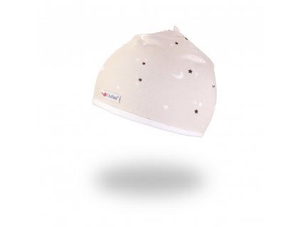 Čepice podšitá BIO Outlast® - béžová hvězdičky/bílá Velikost: 2 | 39-41 cm