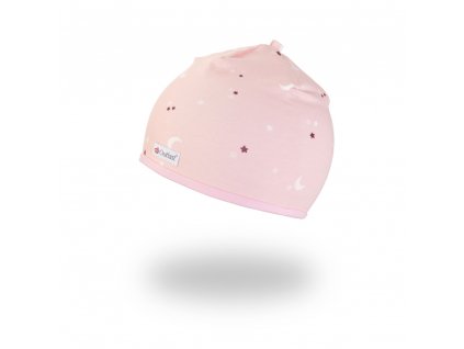 Čepice podšitá BIO Outlast® - sv.růžová hvězdičky/růžová baby Velikost: 3 | 42-44 cm