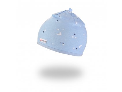 Čepice podšitá BIO Outlast® - sv.modrá hvězdičky/sv.modrá Velikost: 1 | 36-38 cm