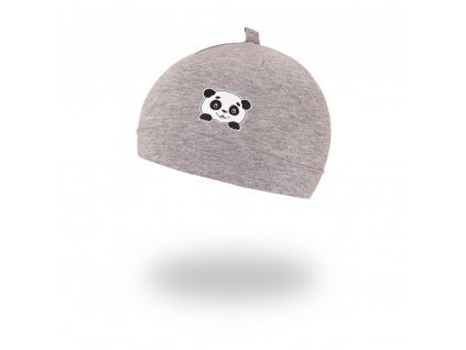 Čepice tenká obrázek Outlast® - šedý melír/panda Velikost: 3 | 42-44 cm