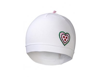 Čepice tenká Tracht Outlast® - bílá/srdce Velikost: 1 | 36-38 cm