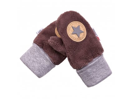 45747 rukavice s palcem mazlik bambus outlast hneda