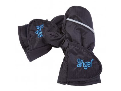 46191 rukavice s palcem outlast cerna vysivka modra