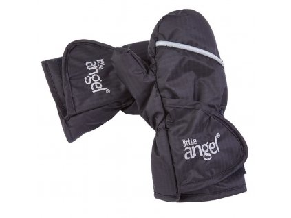 46302 rukavice s palcem outlast cerna vysivka seda