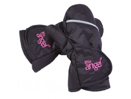 46305 rukavice s palcem outlast cerna vysivka ruzova