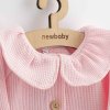 Kojenecký kabátek na knoflíky New Baby Luxury clothing Laura růžový 56 (0-3m)