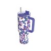 Nerezový termohrnek s brčkem Stream Flower Dusk 1200 ml