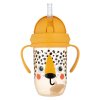 canpol babies hrnecek nevylevaci se slamkou a zavazim babiesboo 270ml gepard