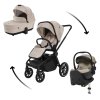 Set kočárek Move Cross 5 + hluboká korba  Move XL 5 + autosedačka XM dle vlastního výběru + báze, Ivory Beige