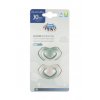 B - Canpol babies set symetrických silikonových dudlíků 6-18m PURE COLOR zelený