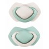 B - Canpol babies set symetrických silikonových dudlíků 6-18m PURE COLOR zelený